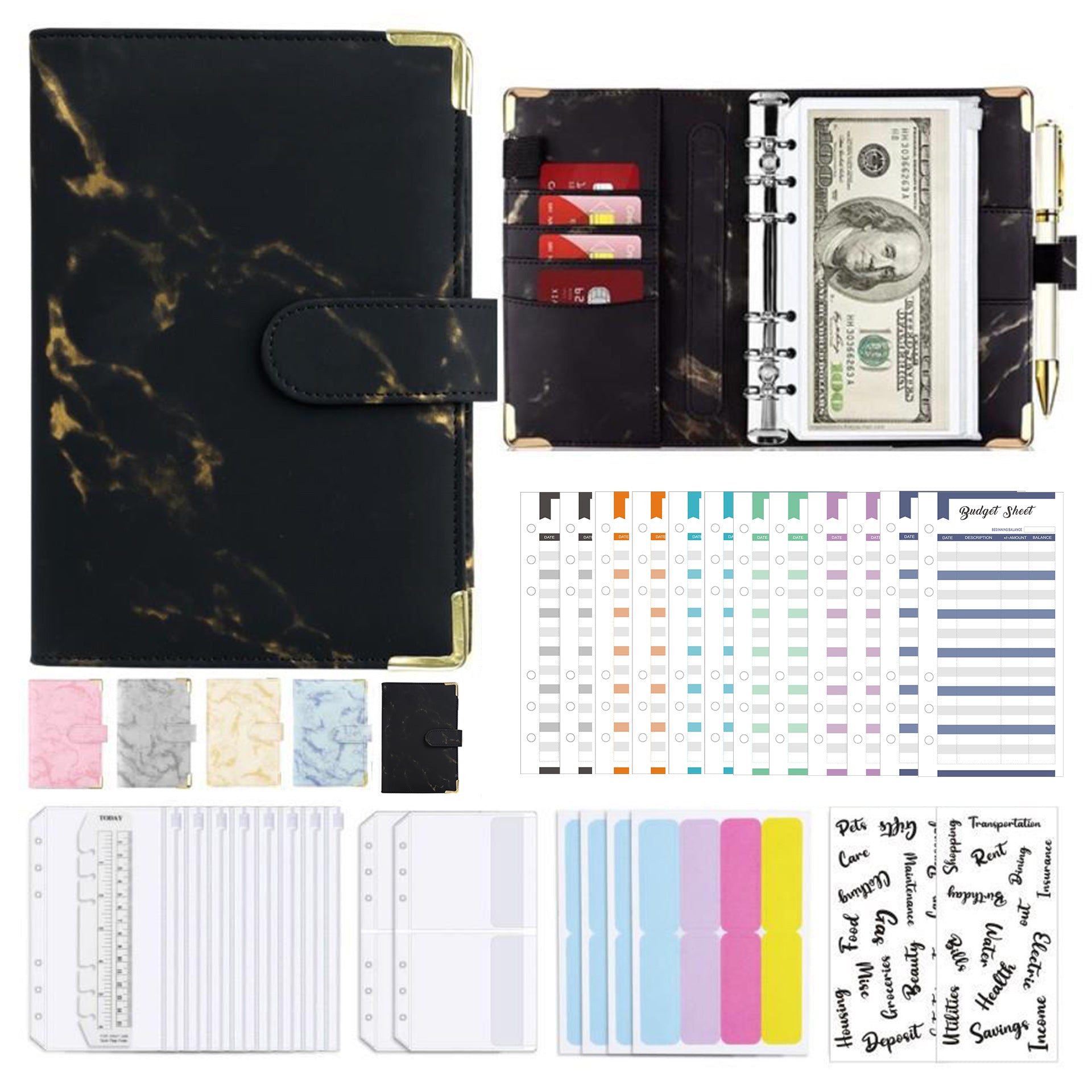 Wholesale Marble Grain Leather PU Notebook Set